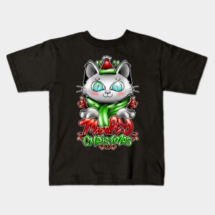 Christmas cat Kids T-Shirt